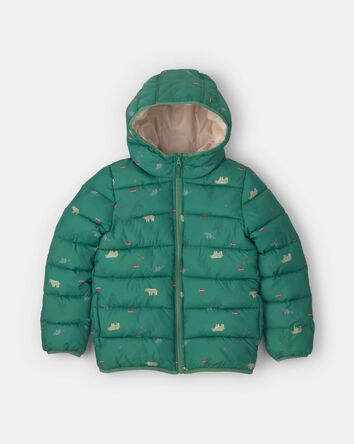 Boys Midweight Packable Puffer- Green
, 