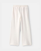 Filles - Pantalon &agrave; jambe large en jersey bouclette - Ivoire, image 2 sur 3 diapositives