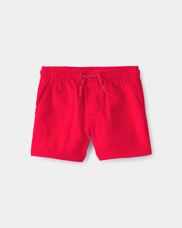 Toddler Boy Twill Shorts - Red, 