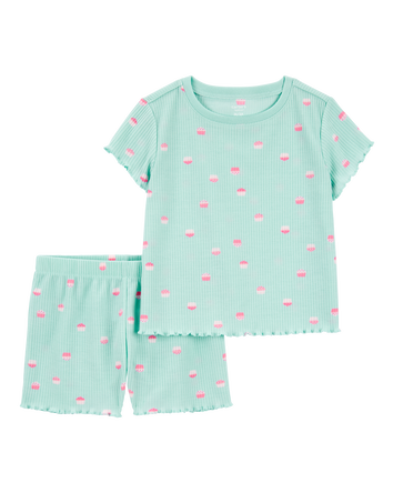 Toddler Girl 2-Piece Cupcake Loose Fit Pyjamas, 