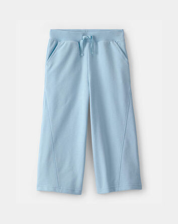 Toddler Girl French Terry Wide-Leg Pants - Blue, 