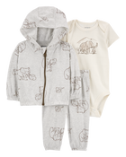 Baby 3-Piece Elephant Little Jacket Set, image 1 of 4 slides