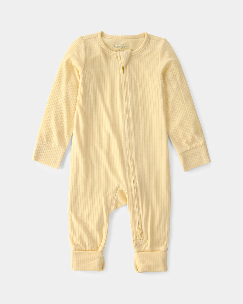 B&eacute;b&eacute; - Grenouill&egrave;re PurelySoft &agrave; fermeture &agrave; glissi&egrave;re &agrave; deux sens - Jaune, image 1 sur 7 diapositives