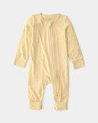 B&eacute;b&eacute; - Grenouill&egrave;re PurelySoft &agrave; fermeture &agrave; glissi&egrave;re &agrave; deux sens - Jaune, image 1 sur 7 diapositives