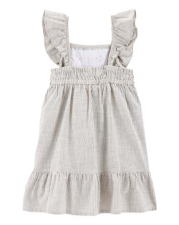 Toddler Striped Flutter-Sleeve Dress, 