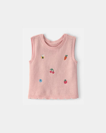 Baby Girl Summer Icon Tank Top - Pink, 
