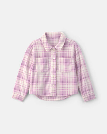 Girls Plaid Fleece Fashion Jacket, 