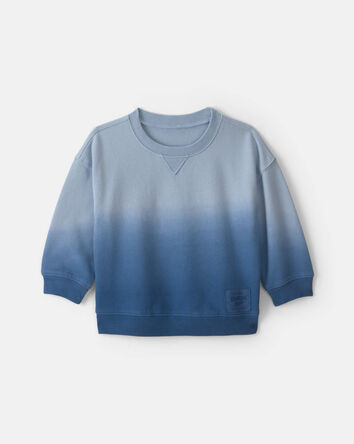 Baby Boy Ombre French Terry Pullover Sweatshirt - Blue, 