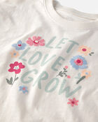 Girls Organic Cotton 'Let Love Grow' Tee, image 2 of 4 slides