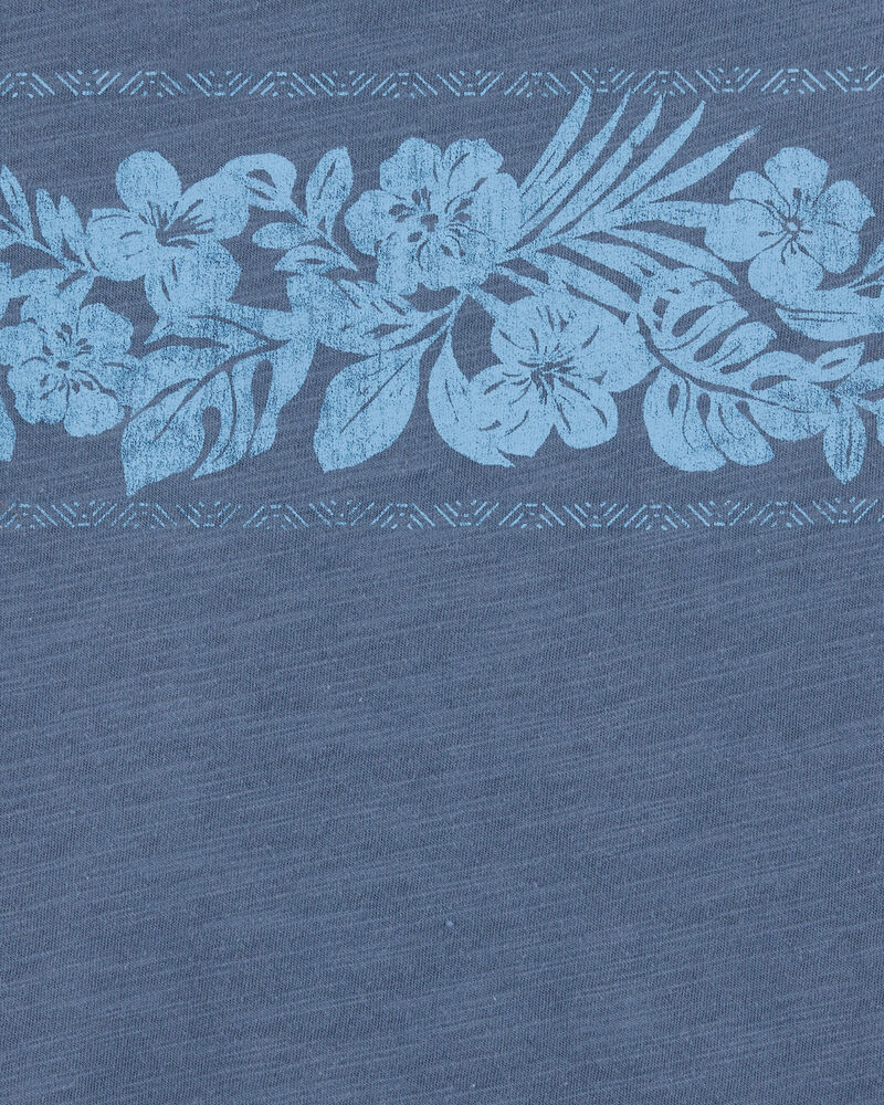 Kid Tropical Print Tank-Blue, image 2 of 3 slides