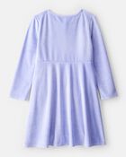 Girls Cozy Rib Dress - Blue, image 2 of 4 slides