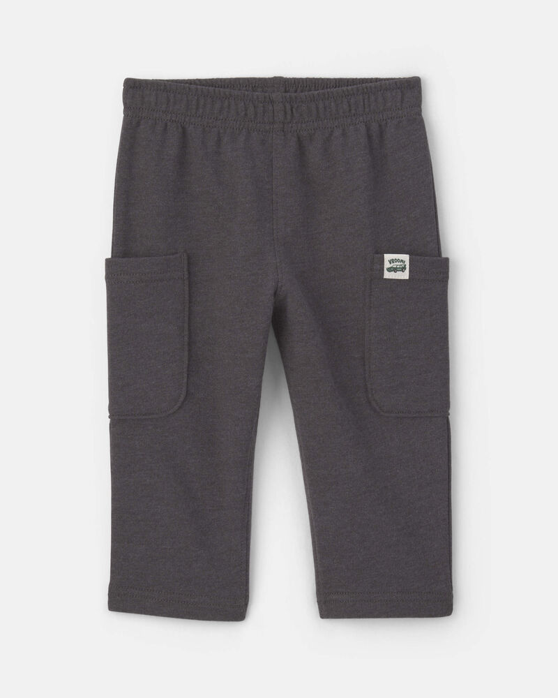 B&eacute;b&eacute; gar&ccedil;on - Ensemble 2 pi&egrave;ces haut manches courtes en jersey bouclette et pantalon &agrave; motif de voitures - Cr&egrave;me/Gris, image 2 sur 4 diapositives