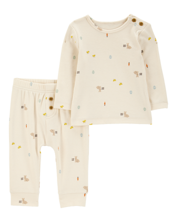 Baby 2-Piece Bunny Long-Sleeve Tee & Pant Set, 