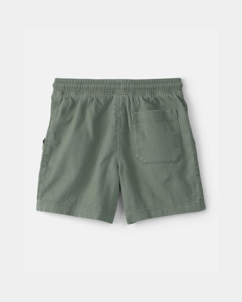 Boys Twill Shorts - Green, image 2 of 4 slides