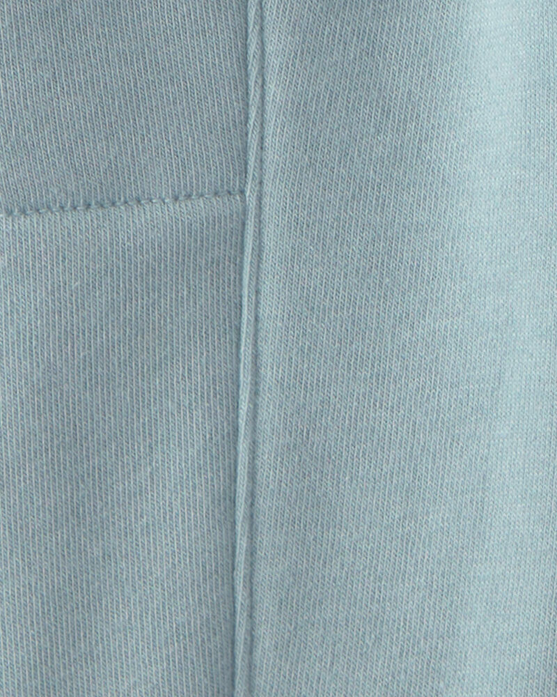Baby Boy 2-Piece Striped Fleece Henley Top & Pant Set - Blue/White, image 4 of 6 slides