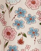 Toddler Girl Floral Pull-On Stretch Leggings - Cream, image 3 of 4 slides