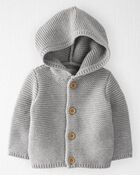 Baby Organic Signature Stitch Cardigan, image 1 of 4 slides