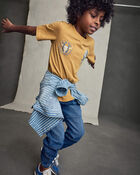 Boys Denim Relaxed Joggers - Medium Wash, image 4 of 7 slides
