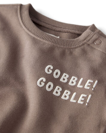Baby Organic Cotton Gobble Gobble Bubble Bodysuit, 