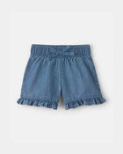 B&eacute;b&eacute; fille - Short en denim &agrave; volants - D&eacute;lav&eacute; moyen, image 1 sur 3 diapositives