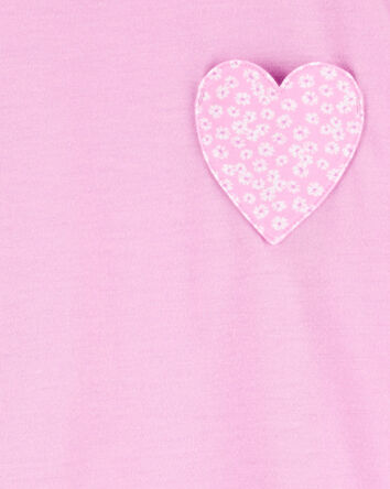 Girls 2-Piece Heart Loose Fit Pyjamas, 