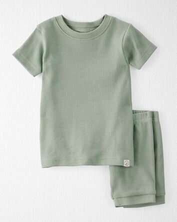 Baby Organic Cotton Pyjamas Set in Green, 