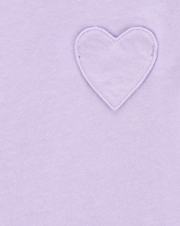 Bébé Haut à manches courtes à poche à cœur - Mauve, 