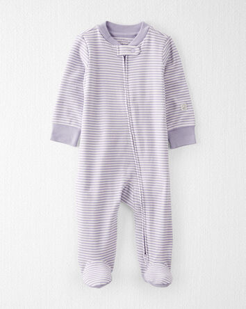 Organic Cotton Striped Sleeper Pyjamas, 