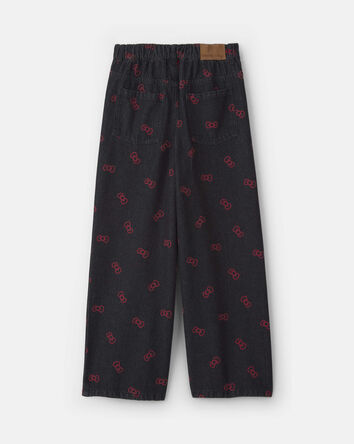 Filles - Jean ample &agrave; boucle Hello Kitty&reg; &ndash; Noir/Rouge, 