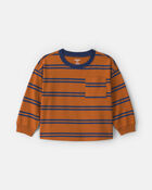 Toddler Boy Striped Long-Sleeve Top - Orange, image 1 of 3 slides