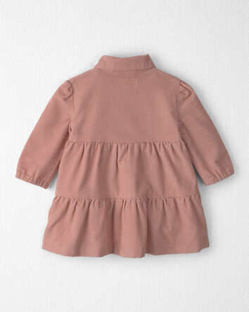 B&eacute;b&eacute; fille - Robe en velours c&ocirc;tel&eacute; de coton biologique, 