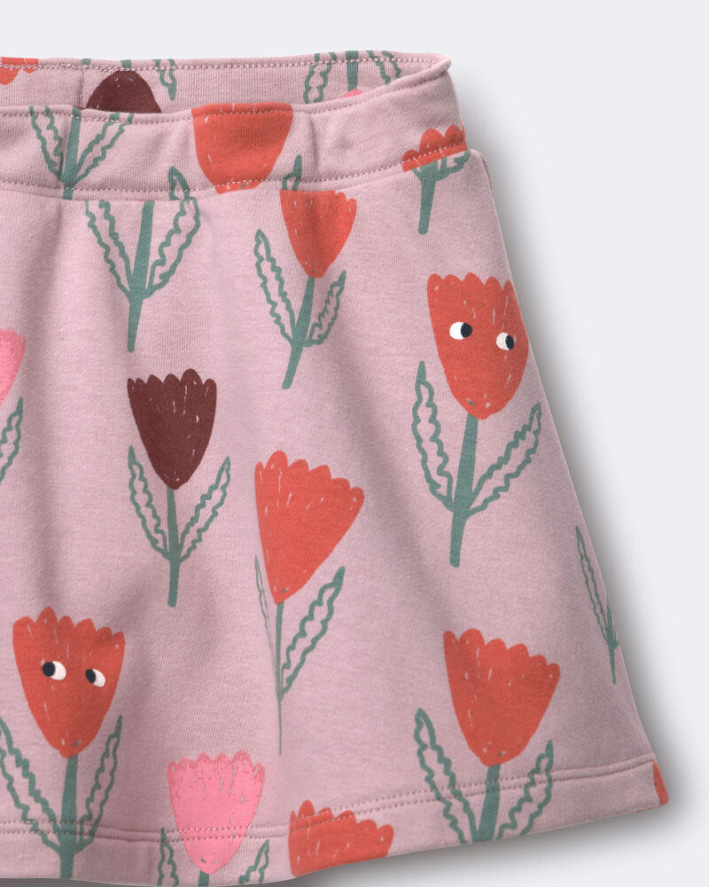Toddler Girl Skirt in Tulip Print - Mauve, image 5 of 5 slides