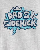 Toddler Boy 'Dad's Sidekick' Fathers Day Graphic Tee - Grey, image 2 of 3 slides