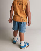 Toddler Colourblock Long-Line Short in Denim, image 4 of 6 slides