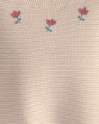 B&eacute;b&eacute; fille - Ensemble 2 pi&egrave;ces haut et pantalon en tricot de coton biologique, image 3 sur 3 diapositives