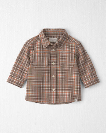 B&eacute;b&eacute; gar&ccedil;on - Chemise boutonn&eacute;e en flanelle de coton biologique, 