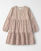 Filles - Robe en coton biologique armur&eacute; &agrave; imprim&eacute; floral printanier, image 1 sur 4 diapositives