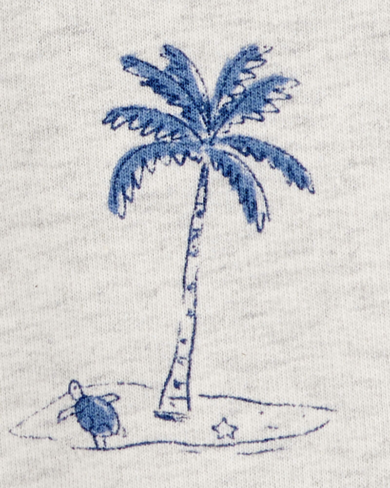 Toddler 2-Piece Beach Print Short Set - Grey, image 2 of 3 slides