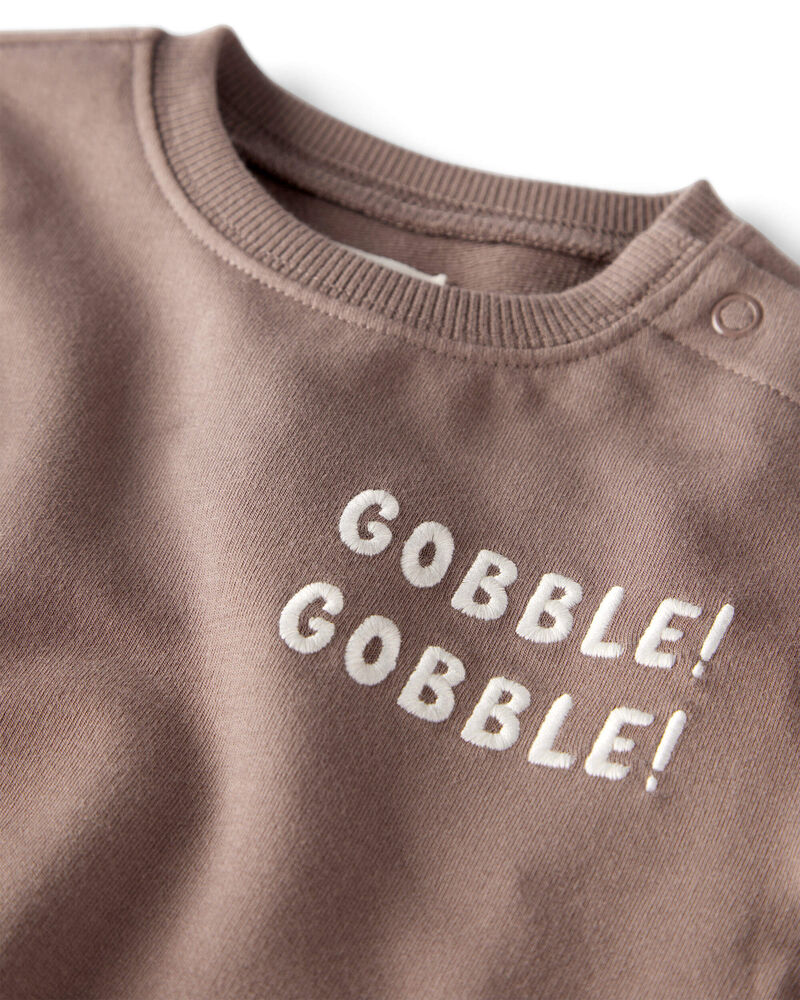 Baby Organic Cotton Gobble Gobble French Terry Bubble , image 2 of 4 slides