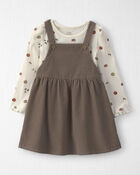 Toddler Girl 2-Piece Organic Cotton Corduroy Jumper Set, image 1 of 6 slides