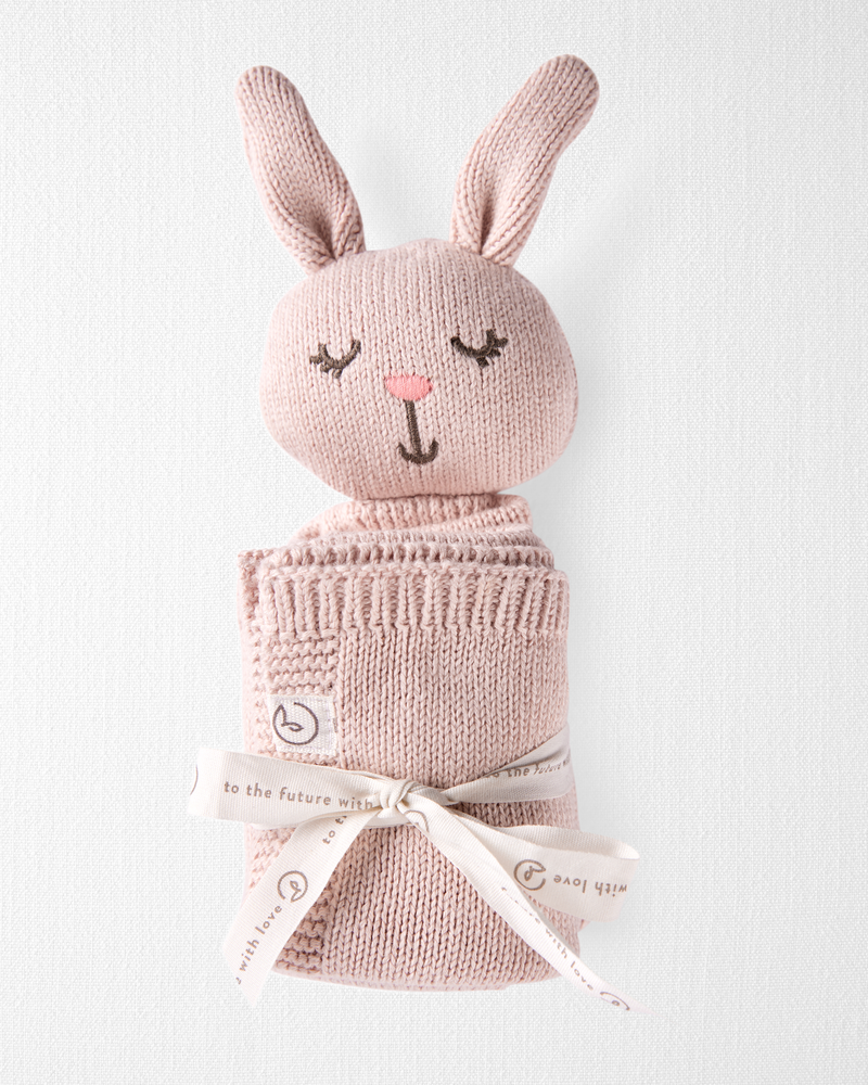 Bébé - Doudou lapin en coton biologique, image 2 sur 3 diapositives