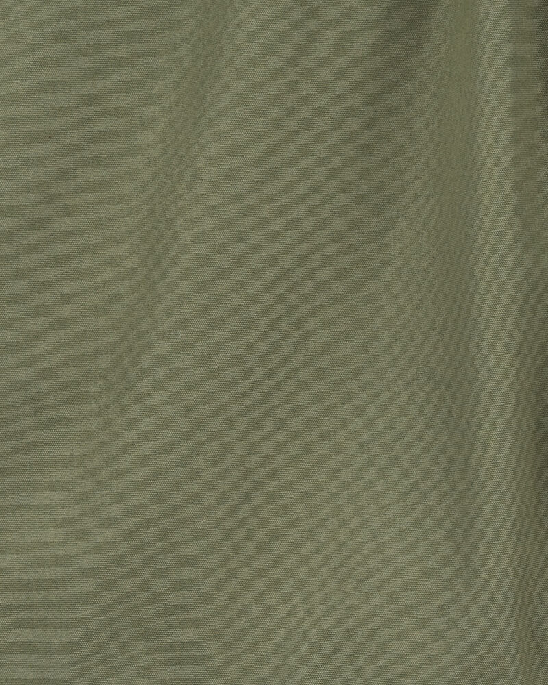 Toddler Pull-On Poplin Shorts - Olive, image 5 of 6 slides