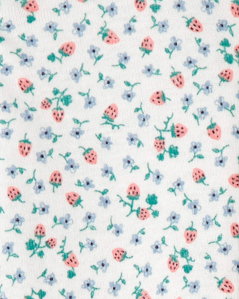 Toddler Girl Strawberry 100% Cotton Snug Fit 1-Piece Pyjama, image 2 of 4 slides
