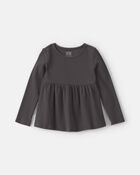 Toddler Girl Long-Sleeve Top - Black, image 1 of 3 slides