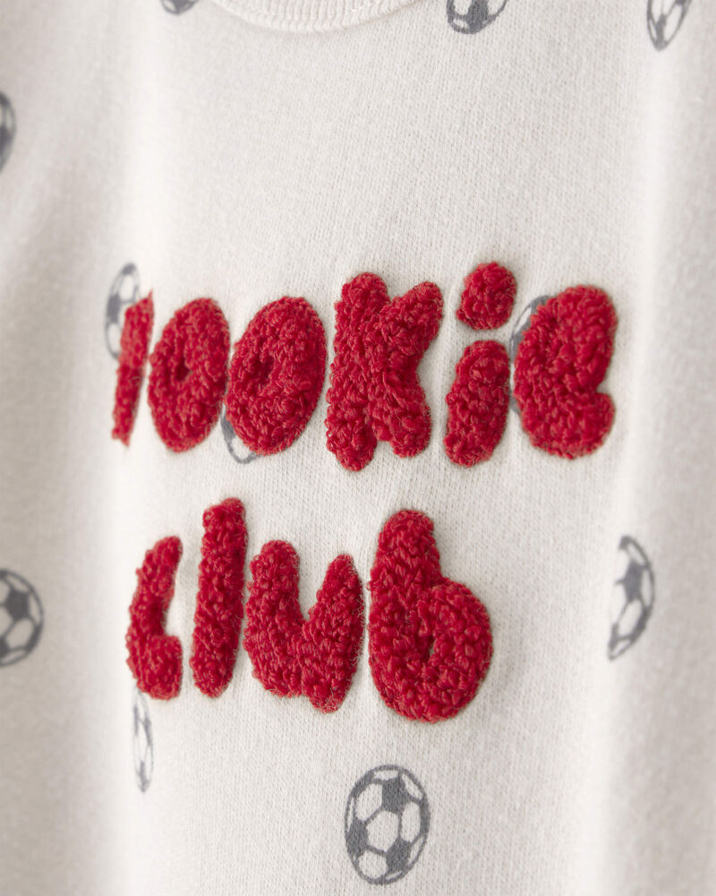 B&eacute;b&eacute; - Combinaison en jersey bouclette &laquo;Rookie Club&raquo; - Cr&egrave;me, image 2 sur 3 diapositives