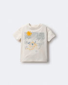 Tout-petit - T-shirt d&eacute;contract&eacute; &agrave; imprim&eacute; de plage - Cr&egrave;me, image 2 sur 6 diapositives