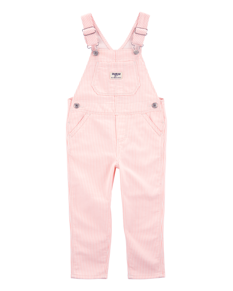 Toddler Girl Hickory Stripe Overalls, image 1 of 4 slides