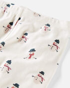 Toddler Organic Cotton Snowman Print Pyjamas, image 2 of 4 slides