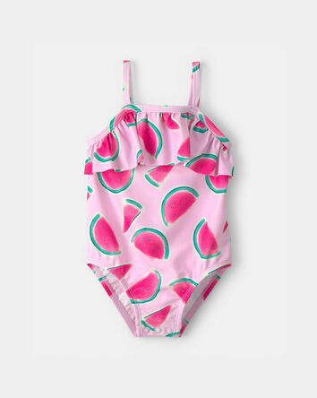 Baby Girl Watermelon 1-Piece Swimsuit - Pink, 