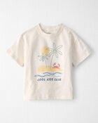 Toddler Organic Cotton Tee in Beach Print, image 1 of 4 slides
